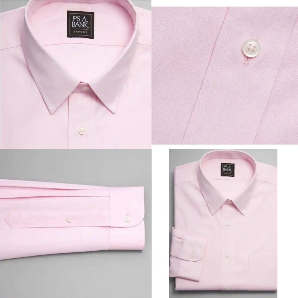 Jos A Bank NWT Sz 18.5X34 Traveler Collection Traditional FitPoint Collar